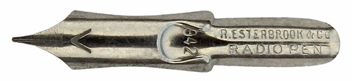 R. Esterbrook & Co, No. 942, Radio Pen, versilbert