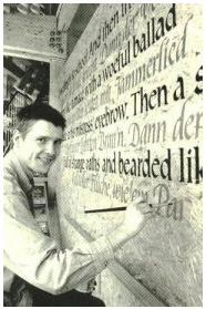 Writing Shakespeare on the outside walls of the Schwäbisch Hall Globe Theater