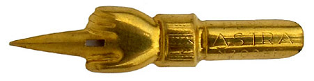 LUS, Astra, Fingerfeder No. 700 EF, dorata, golden