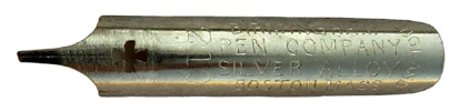 Linksgeschrägte Schreibfeder, The Birmingham Pen Companie No. 210, Silver Alloy