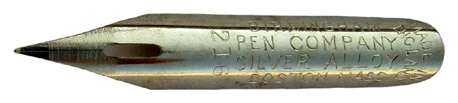 Kalligraphie-Spitzfeder, The Birmingham Pen Companie, No. 216, Silver Alloy