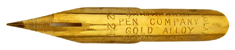 Kalligraphie-Spitzfeder, The Birmingham Pen Companie, No. 221, Gold Alloy
