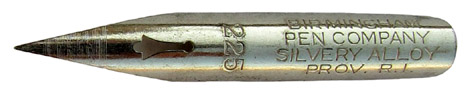 Kalligraphie-Spitzfeder, The Birmingham Pen Companie, No. 225, Silver Alloy