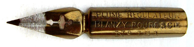 Blanzy-Poure & Cie, No 161, plume regulateur