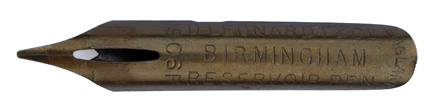 Kalligraphie Schreibfeder, D. Leonardt & Co, No. 609 F, Reservoir Pen, Oberseite