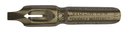 Geo W. Hughes, No. 1192 - 2, Violin Pen, Dudley Writing
