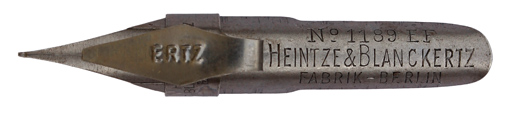 Kalligraphie-Pfannenfeder, Heintze & Blanckertz, No. 1189 EF, ERTZ
