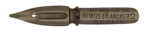 Heintze und Blanckertz, linksgeschrägte Feder No. 664, 0,9mm