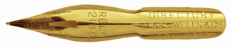Hinks, Wells & Co, No. 2185, directory pen, gilt