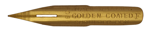 John Heath, No. 5060 F, Golden Coated Shoulder Pen