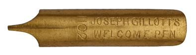 Linkshänderfeder, Joseph Gillott, No. 1102, Welcome Pen