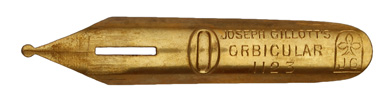 Joseph Gillott, No. 1123-0, Orbicular Pen, Gilt