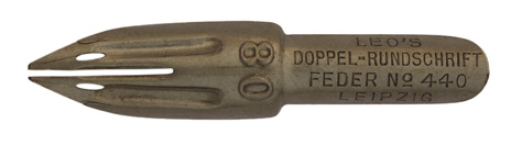 E. W. Leo, No. 440-80, Doppel-Rundschrift-Feder