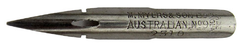 Spitzfeder M. Myers & Con Ltd., No. 2310, Australian No. 9