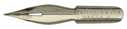 Perry & Co, Schreibfeder St. Stephens Pen No. 206 F, Silber