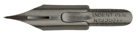 Perry & Co, London, Indent pen, No. 2300 EF, Typ 2