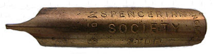 Linksgeschrägte Feder, Spencerian Pen Co, No. 19, Society