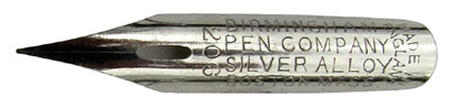 Kalligraphie-Spitzfeder, The Birmingham Pen Companie, No. 206, Silver Alloy