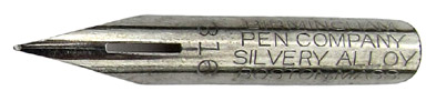 Kalligraphie-Pfannenfeder, The Birmingham Pen Companie, No. 206, Silver Alloy