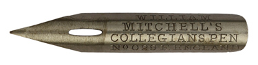 Spitzfeder, Williem Mitchell, No. 029 F, Collegians Pen