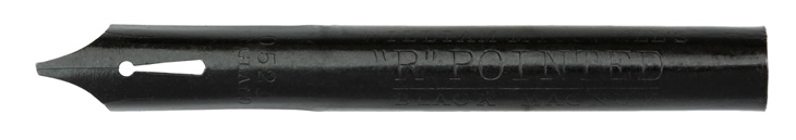 William Mitchell, No. 0521, "R" Pointed, Black Magnum Pen