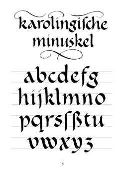 Calligraphy Alphabet, Carolingian Minuscule Script