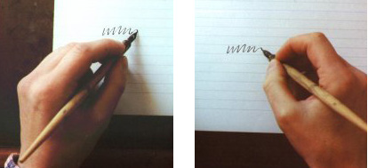 Comparison - writing with the left and the right hand